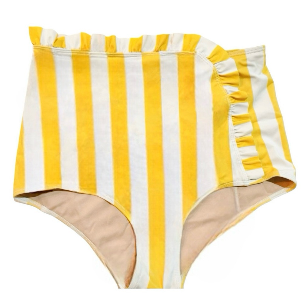 Kortni Jeane Cascading High Waisted Bikini Bottoms